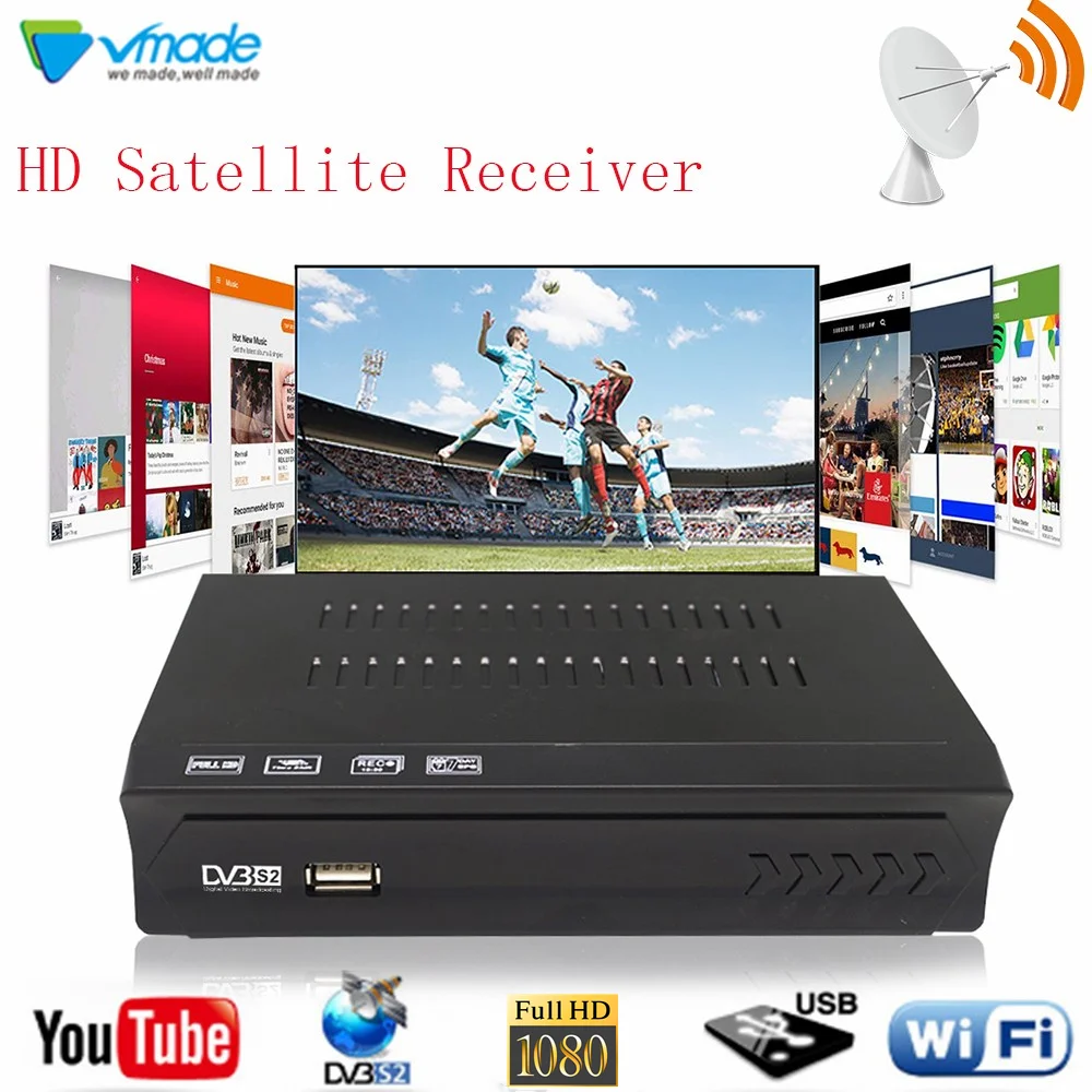 Vmade тюнер AV2018 супер DVB S2 Sat спутниковый приемник поддерживает NIT поиск PAL/NTSC