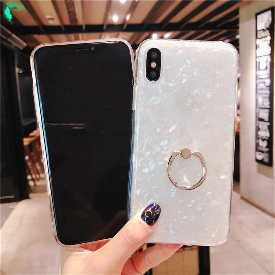 Блестящая оболочка Розовая белая блестящая силиконовая рукоятка подставка