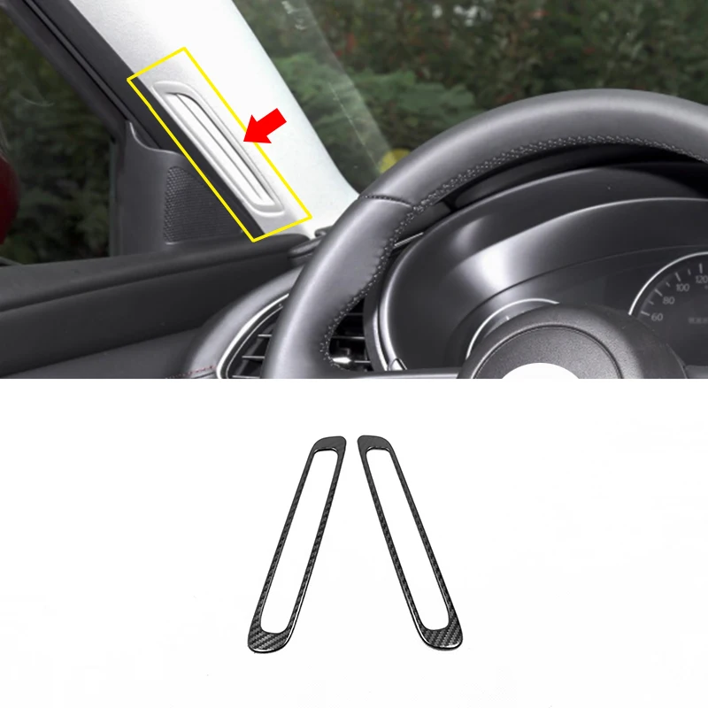 

Car Door Window Column Air Condition Outlet Vent Frame Cover Stainless Steel Trim 2pcs for Mazda CX-30 2020 2021 Accessories