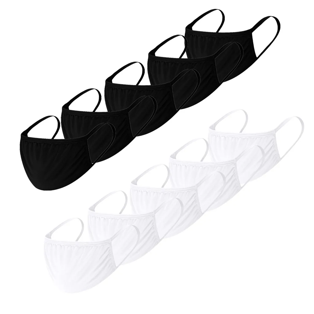 10/20 шт. детские маски для лица черно-белые маскарильясы маска Хеллоуина моющаяся