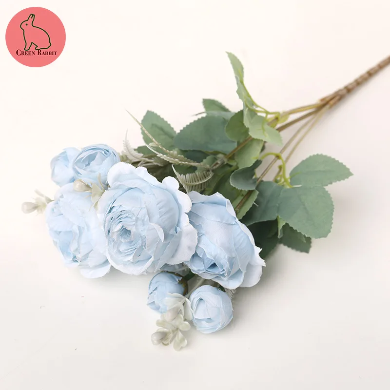 

Artificial Rose Flowers Silk Bouquet High Quality Big Rose for Wedding Decoration Fake Flowers Red for Home Table Decor