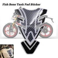 tank pad sticker for yamaha r1 r6 for suziki gsx600r gsx750r gsx250r motorcycle 3d fish bone resin decal emblem protection cov