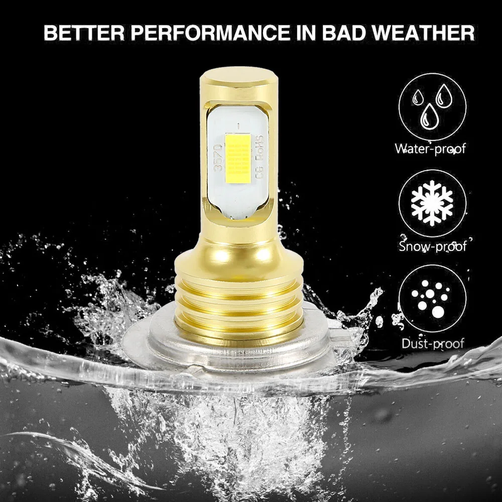 2 шт. H7 автомобилей головной светильник лампы белый 6000 К Противотуманные фары