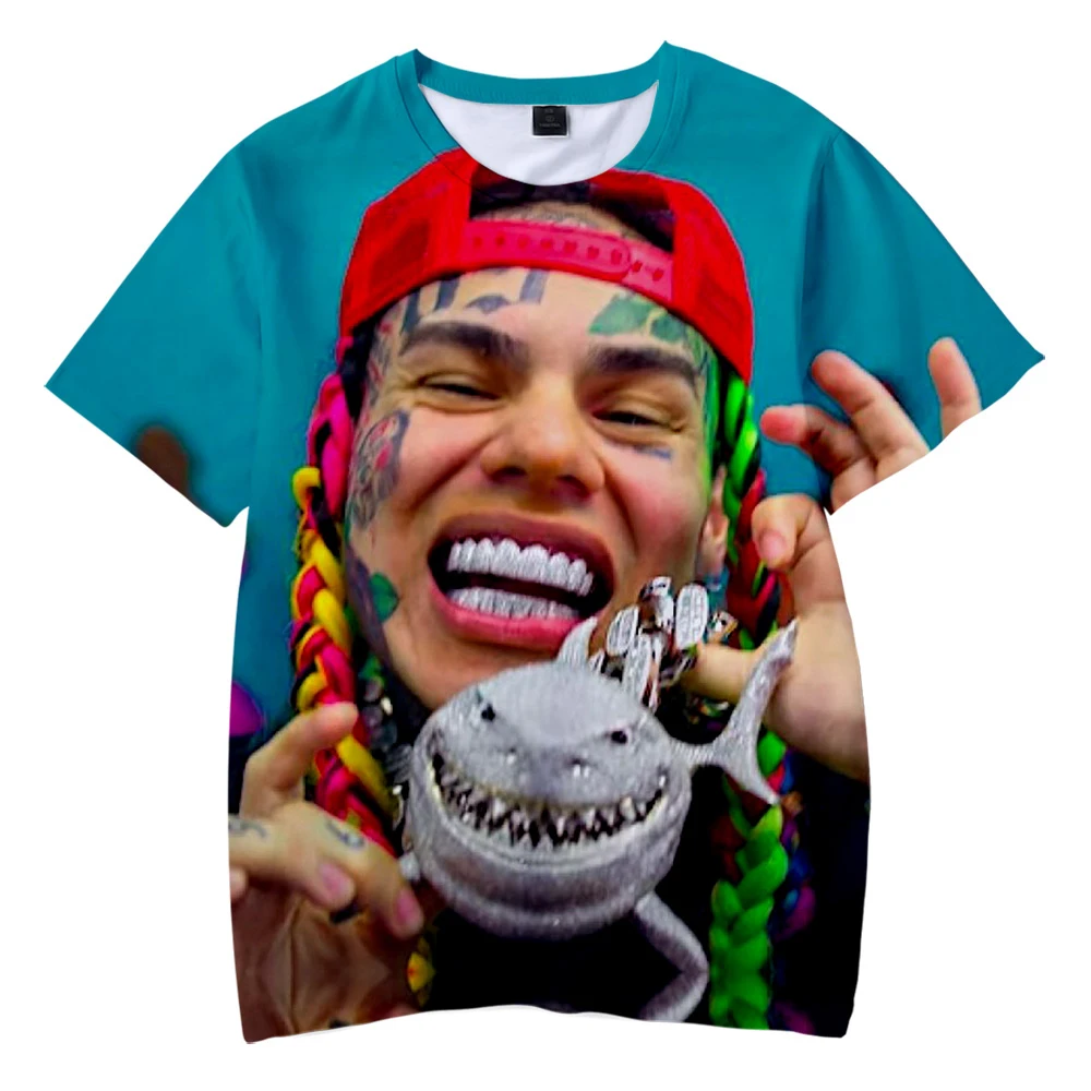 

6IX9INE GOOBA Adult Kids T-shirt Summer New Fashion Hip Hop Streetwear Tees Kids Adult Short Sleeve Piece 3D Cotton Oversized