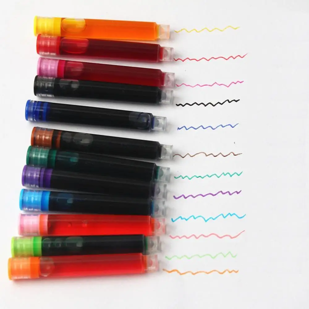 12 Цвет одноразовые перьевой ручки чернилами картриджи для заправки зажигалок