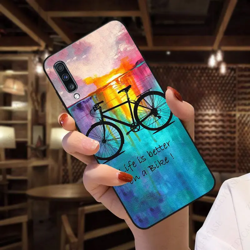 bike bicycle cycling art Phone Case For Samsung Galaxy A32 A50 A10 A20E A21S A30S A40 A51 A70 A30 A6 A71 A8 A12 A72 caseS Cover | Мобильные