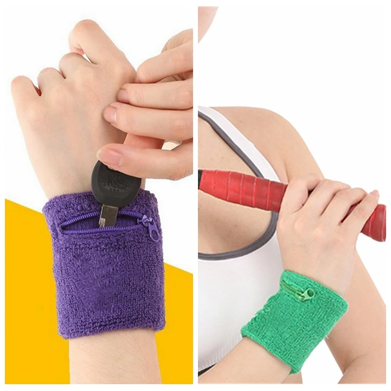Кошелек на молнии для поддержки запястья эластичный спортивный протектор бега