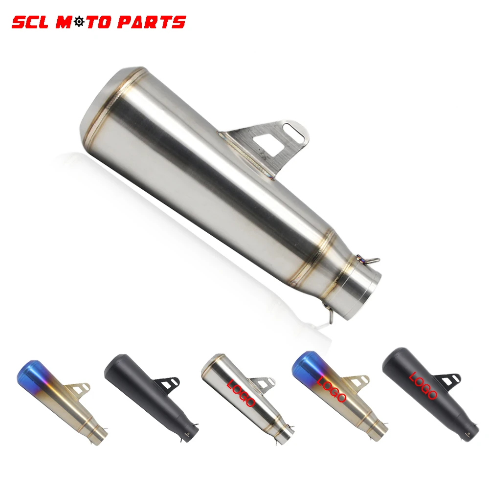 

ALconstar-Racing Motorcycle Exhaust Muffler Pipe 51mm For Kawasaki NINJA ER6N CRF KLX Motocross Dit Pit Bike Race