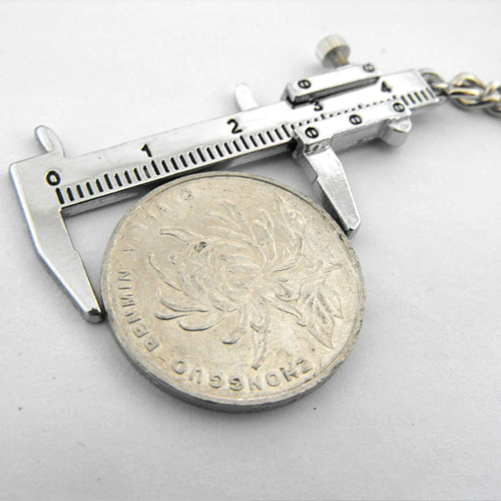 

2 Цвета Новинка моделирование подвижный штангенциркуль модель линейка-слайд брелок для ключей, брелок для ключей, подарок Прямая доставка