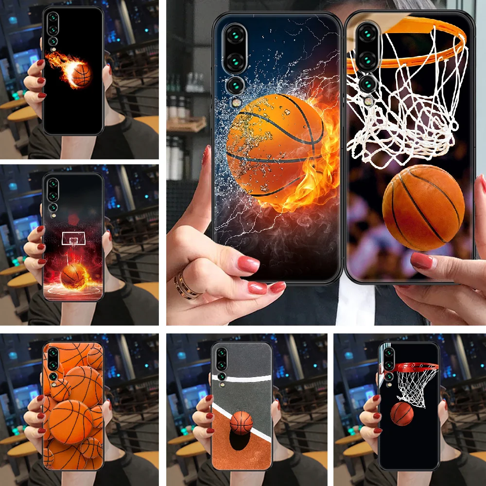 Баскетбольный чехол-корзина для телефона Huawei P Mate Y3 Y9 10 20 30 40 Smart Z Pro Lite 2017 2019 черный