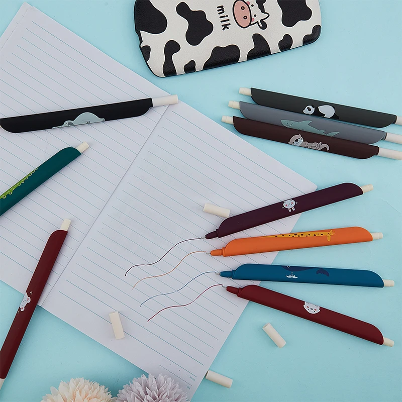 

1Pcs Cute Color Gel Pens Pluma Neutral Kawaii Animal Diary Retro School Supplies Office Writing Stationery