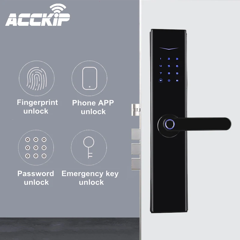 ACCKIP биометрический электронный умный дверной замок с отпечатком пальца код