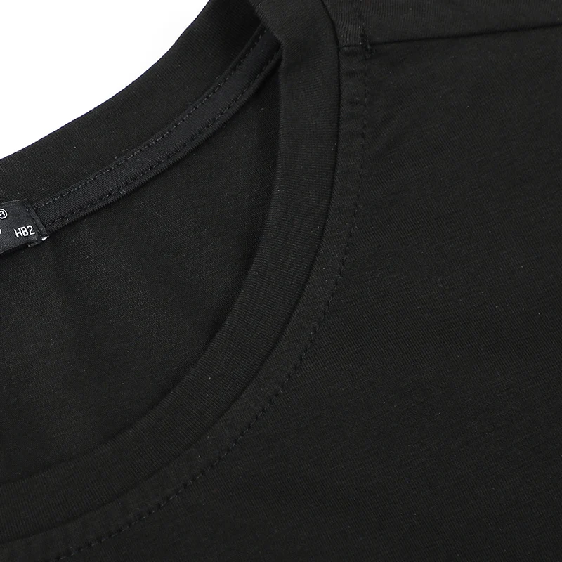 Мужская футболка большого размера высокого качества с длинным рукавом хлопковая