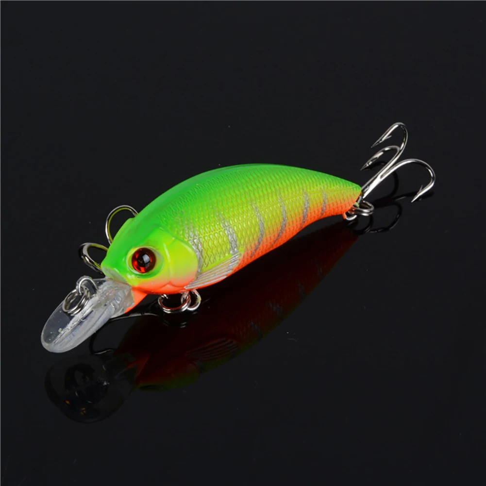 

1PCS 7.5cm Fishing Lure Artificial Crank Hard Bait Plastic Lifelike Fishing Wobblers Fish Lures with Two Treble Hooks