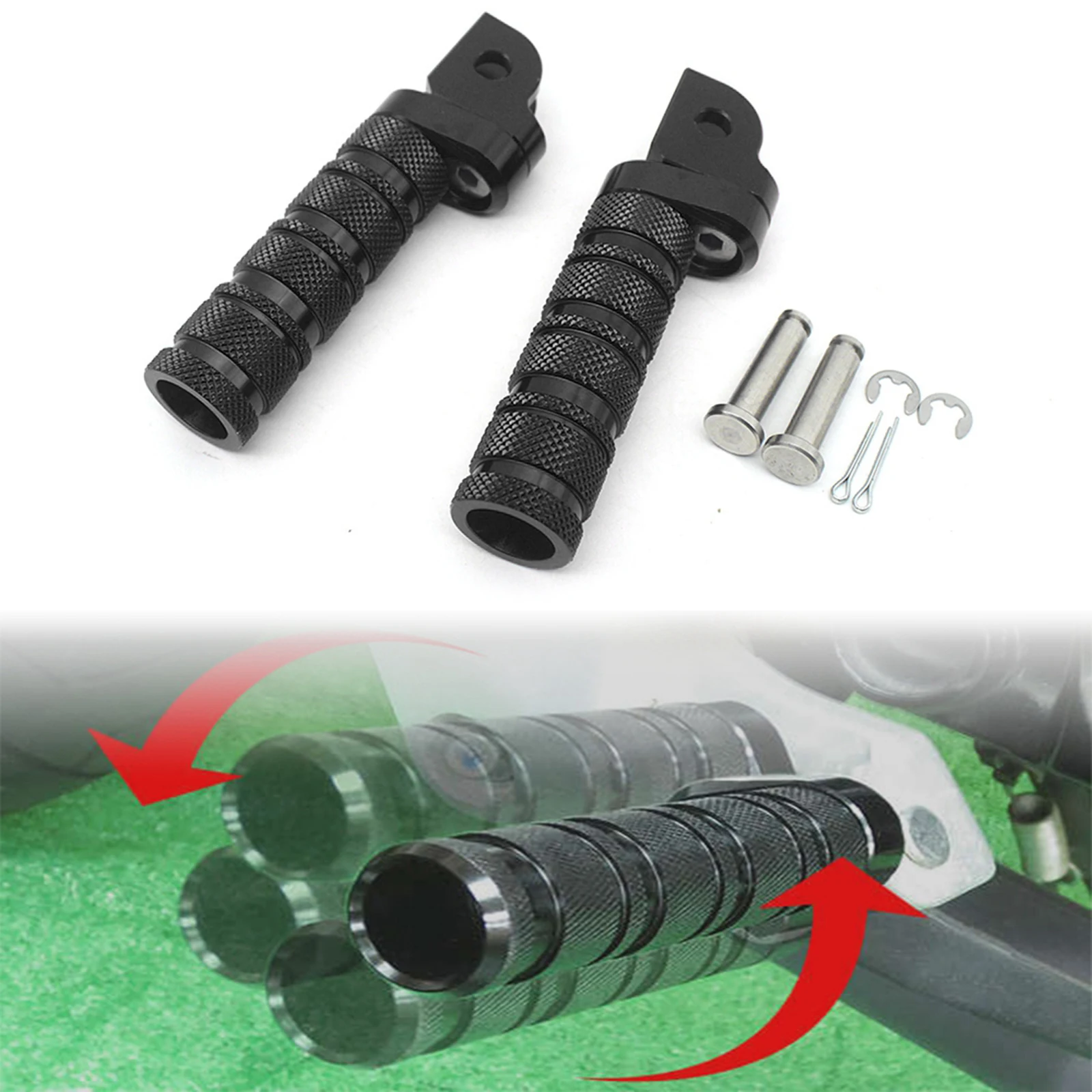 Алюминиевые Подножки для Передней заднего вида подножки ног педали высокого