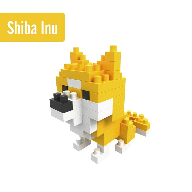 Конструктор в виде животных Мультяшные мелкие частицы совместимые с DIY