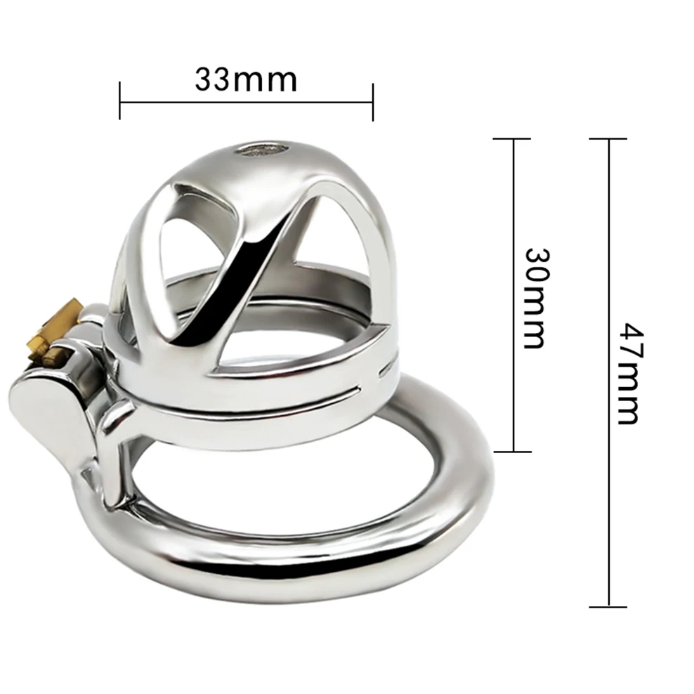 Мужская клетка верности FAAK из нержавеющей стали с кольцом против линяния