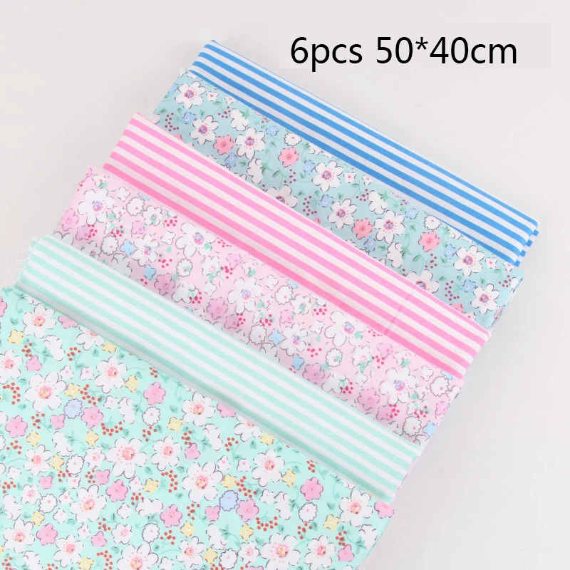 50cmX40cm 6 шт. 50*40 см 25*20 см хенд-мейд DIY ткань детская хлопковая ткань саржа печать ткань шитье Лоскутное шитье вышитая Кукла Материал - Цвет: 50cmX40cm