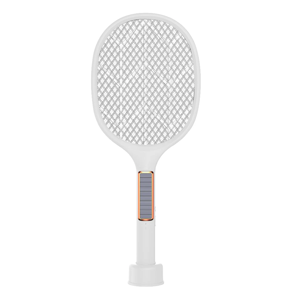 

Racket Portable Mosquitos Killer Pest Control 3 in 1 Smart Solar Electric Mosquito Swatter 3000V Anti Fly Bug Zapper Killer