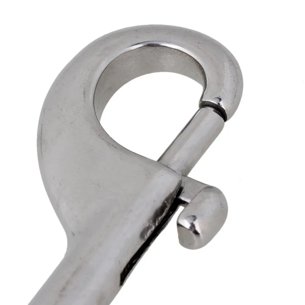 12pcs 304 Stainless Steel 70mm metal Swivel-Eye Bolt Snap Hooks safety Buckle Round for key chains pet chain camping climbing |