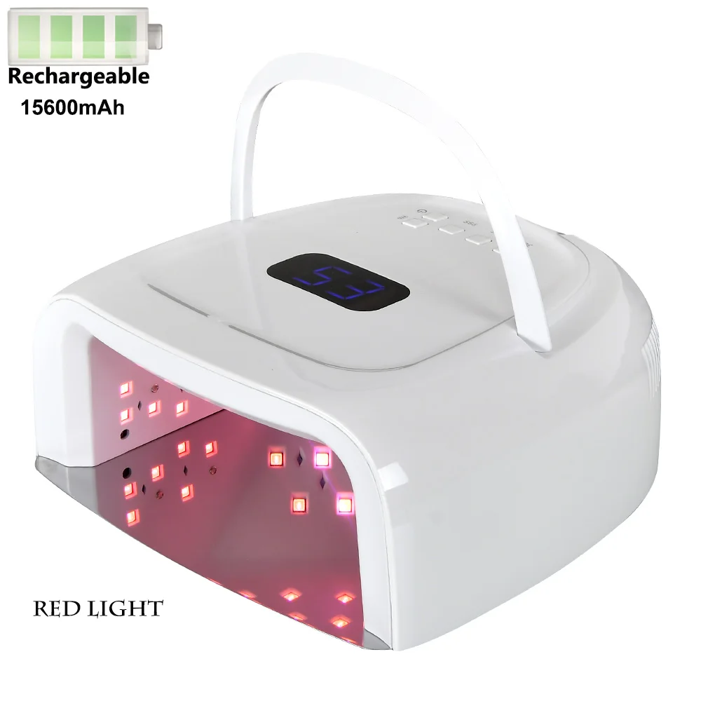 Перезаряжаемые красный светильник для ногтей светодиодный Беспроводной гель