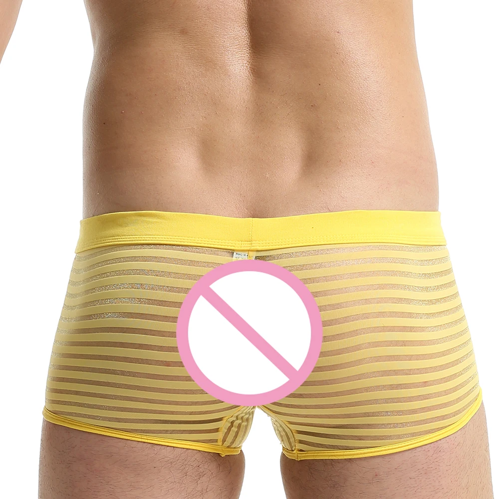 Женское нижнее белье с карманом для пениса тонкие прозрачные трусики в полоску