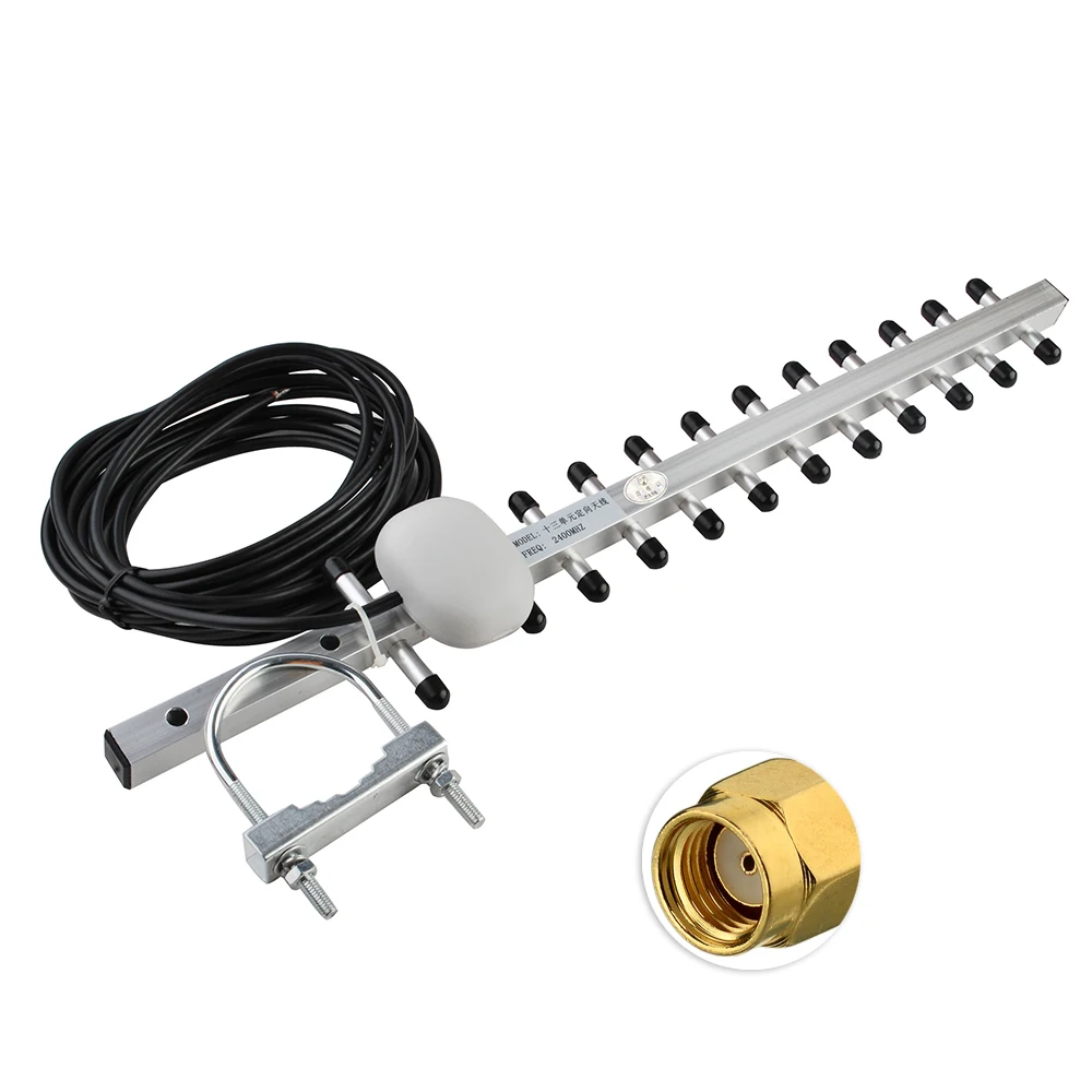 

Усилитель Superbat 2,4 ГГц 16dBi беспроводной-G Yagi Wifi антенна для 802.11b/G/n WLAN RP-SMA Штекерный кабель длиной 5 м