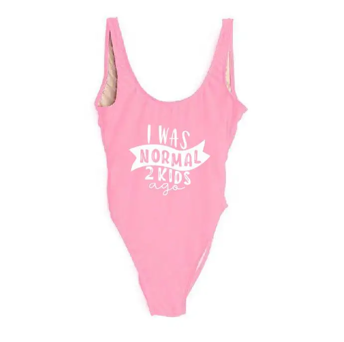 Я был нормальным два ребенка назад Цельный купальник пляжная одежда сексуальный