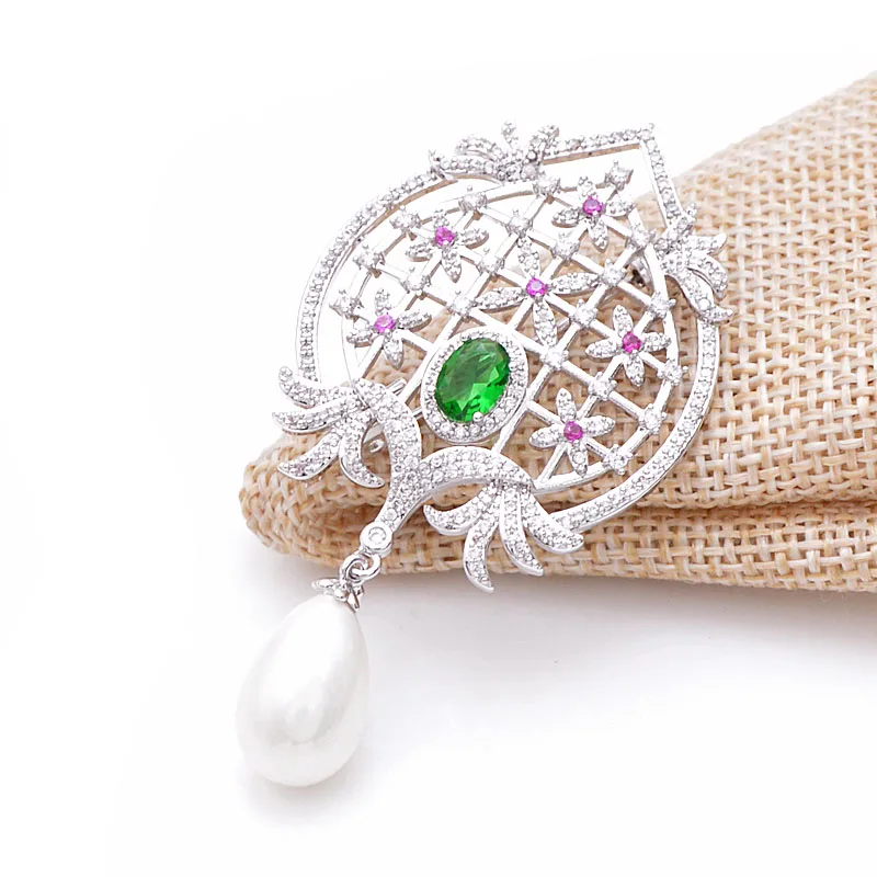 Женская Брошь В Виде Цветка CINDY XIANG Винтажная брошь Снежинка из латуни с