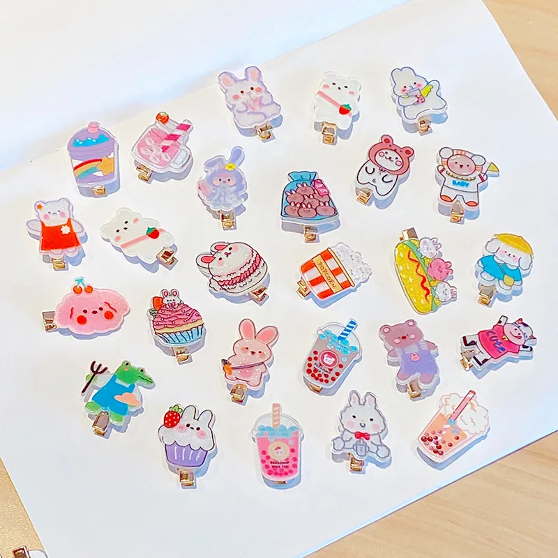 10 unids/set nuevos ni&ntilde;os de dibujos encantadora decoraci&oacute;n para el cabello pasadores Clips chicas animales Copa horquillas accesorios de moda diademas-2