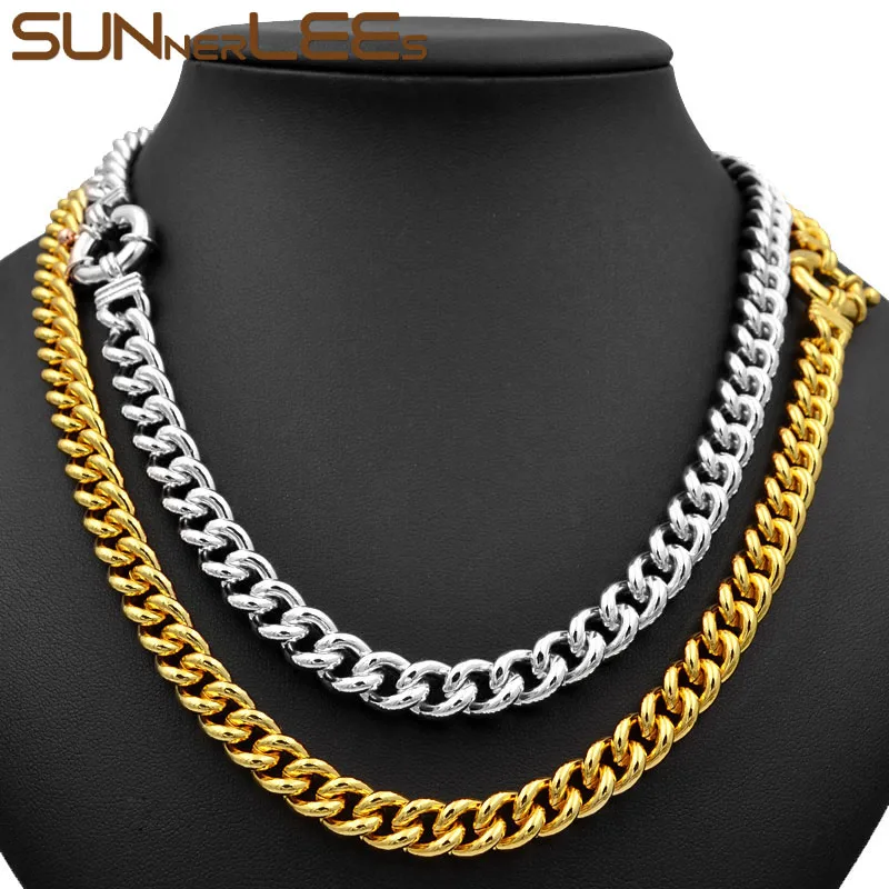 SUNNERLEES модные ювелирные изделия ожерелье цвета белого розового золота 9 мм