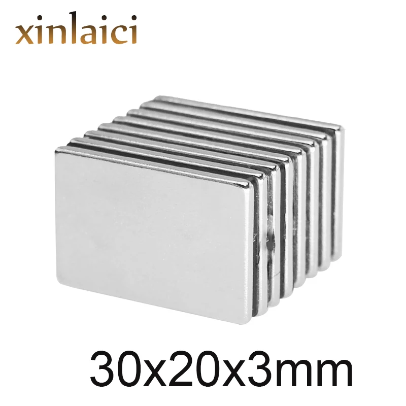 5/10/50 шт. Супер 30x20x3 mmPowerful Сильный редкоземельных Блок из Неодимового Магнита