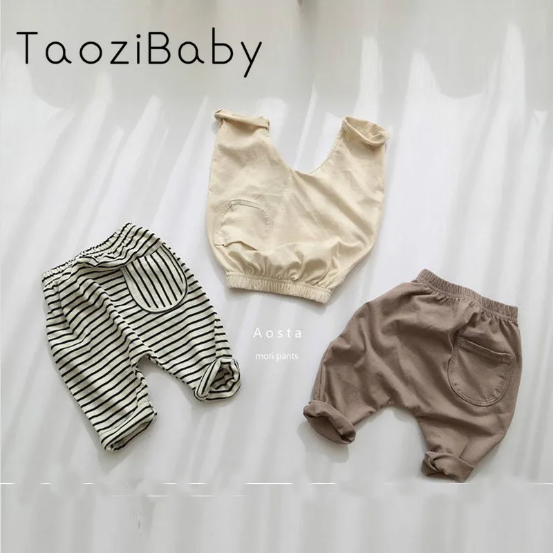 Одежда для девочек Брюки Корейская детская одежда Сезон весна лето Детские