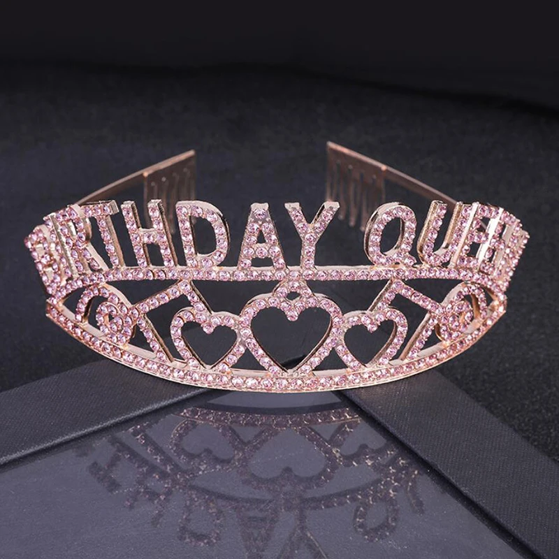 

1PC Tiara Princess Crown Birthday Hairbands Accessories Adult Girls for Birthday Wedding Party Decorations