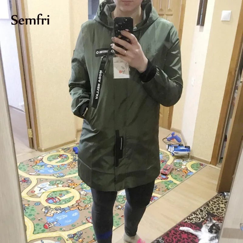 Semfri Jacket Women 2020 Autumn Winter Chaqueta Mujer Plus Size Slim Baseball Clothes K Pop Medium Length Windbreaker Coats