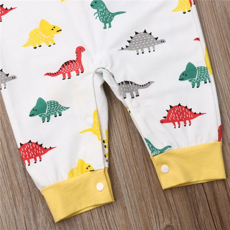 

Newborn Baby Boy Girl Clothes Rompers Long Sleeve Dinosaur Romper Jumpsuit Kids Autumn Clothing Casual Playsuit Outfit 0-24M New