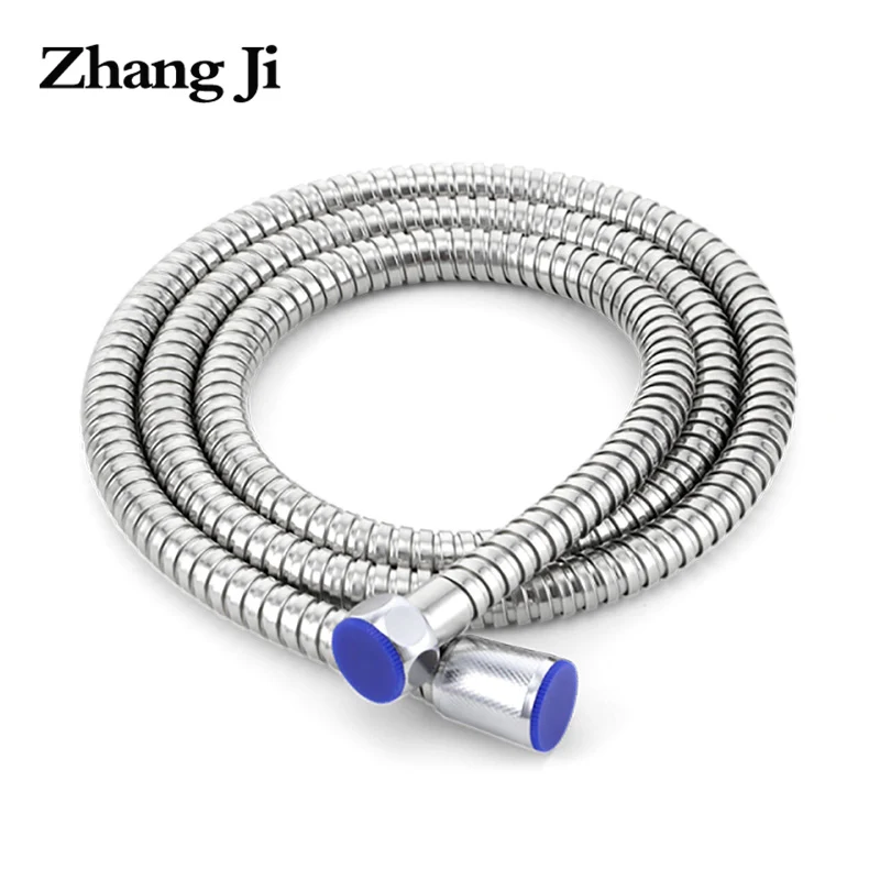 ZhangJi 1,5 м 2 м душевой шланг универсальный домашний горячая Распродажа мягкая душевая труба Серебряный цвет обычная Гибкая водопроводная труба для ванной комнаты