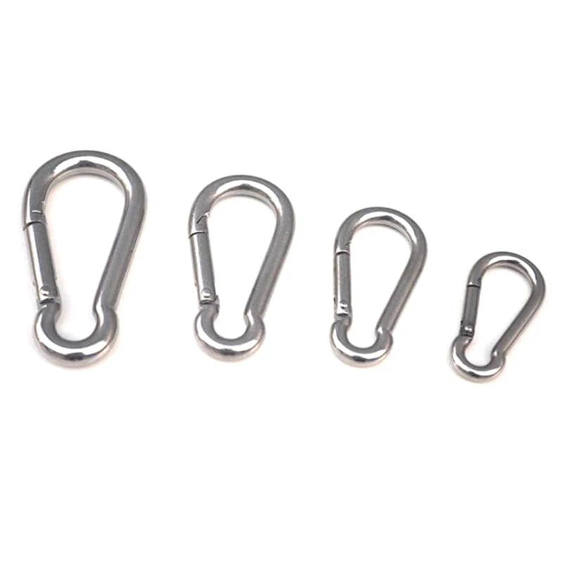 

45 # Steel Carabiner Key Chain Clip Outdoor Camping Keyring Snap Hook Water Bottle Buckle Travel Kit Climbing Accessories