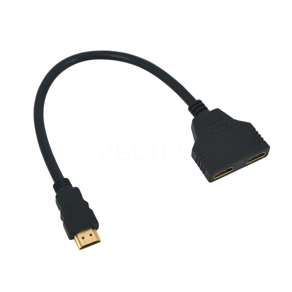 Разветвитель kebidu 1 в 2 HDMI совместимый адаптер штекер гнездо разветвитель двойной