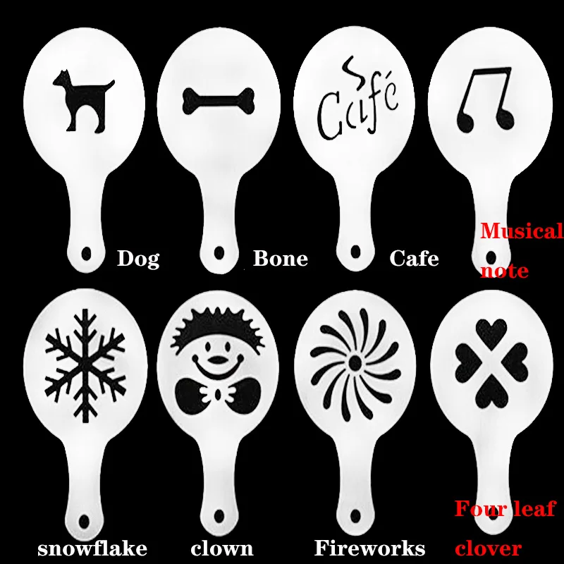 Горячая 16 шт./компл. фэшн капучино Кофе бариста Трафареты шаблон посыпать Цветы Pad