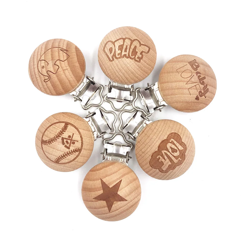 3 шт. натуральный деревянная пустышка клипсы без Краски и надписью love для зажимы