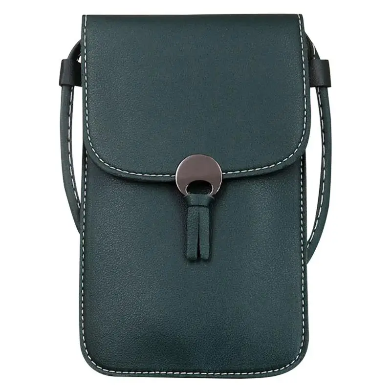 

1pc PU Leather Women Crossbody Phone Bag Touch Screen Cell Phone Shoulder Bag Cell Phone Purse Unisex