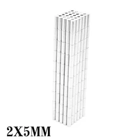 5010020050010002000pcs 2x5 long strong powerful magnets disc permanent magnet 2x5mm small round neodymium magnet 25