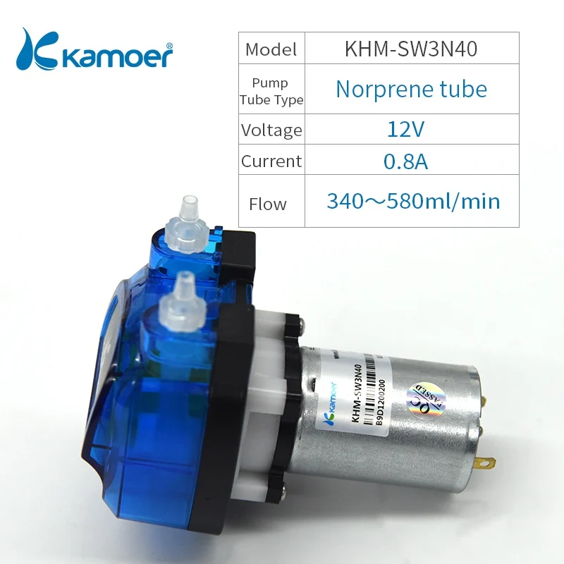 KHM-SW3N40 Kamoer KHM 12 V/24 V Перистальтический водяной насос с кремнием/трубка norprene поддержка для самовсасывания - Напряжение: KHM-SW3N40