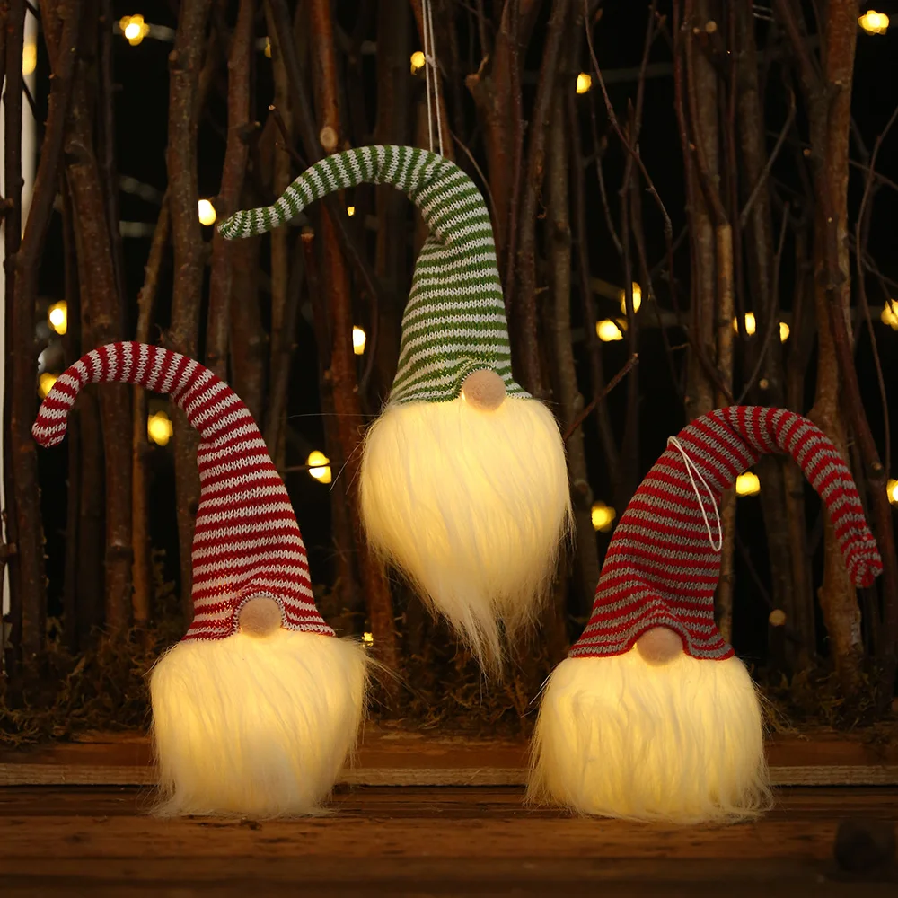 Рождественская светодиодсветильник ка Шведский гном фигурки подвеска на дерево