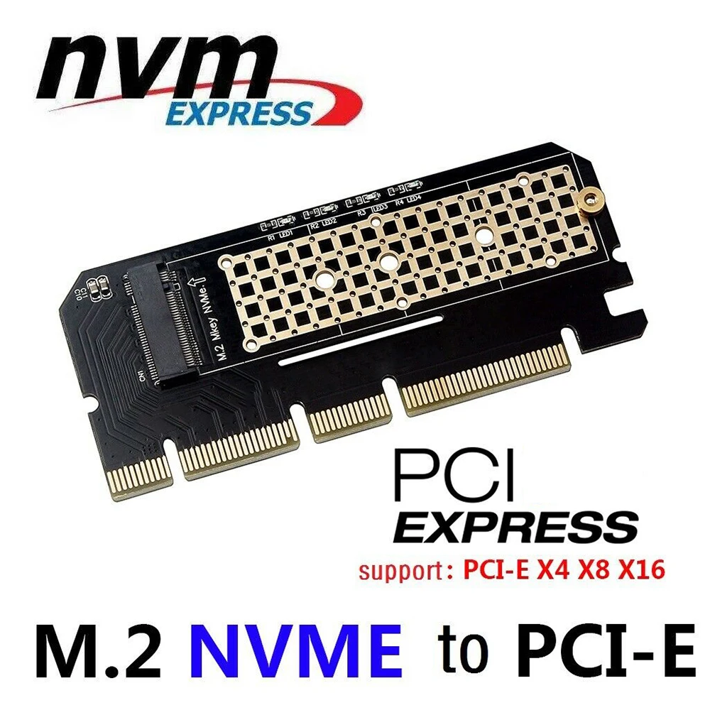 Плата адаптера M.2 NVMe SSD на PCIE 3 0 X4/X8/X16 карта расширения жесткого диска для