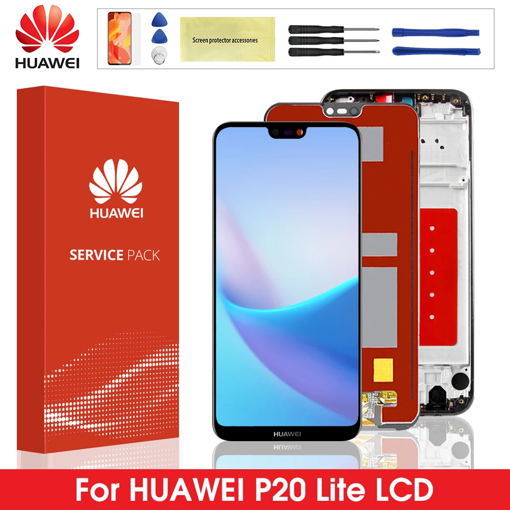 Оригинальный 5 84 ''ЖК дисплей с рамкой для HUAWEI P20 Lite ЖК экран ANE LX1 LX3 Nova 3e|Экраны