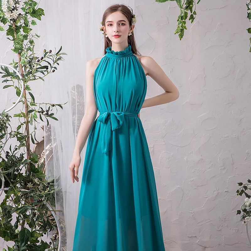 Женское вечернее платье Элегантное длинное синее для выпускного вечера | Свадьбы