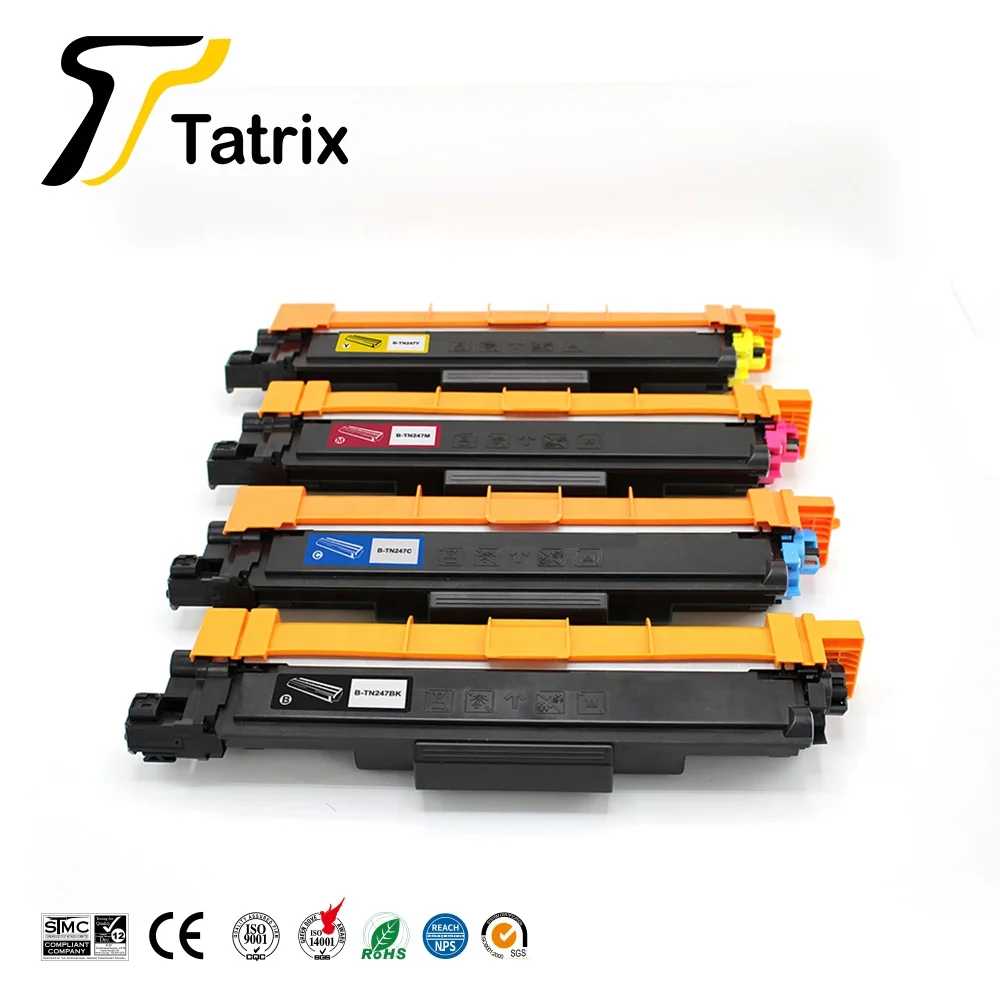 Tatrix Премиум Совместимый лазерный Цвет тонер картридж TN247BK TN247C TN247M TN247Y TN247/243 для