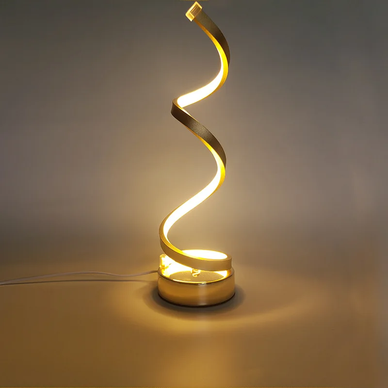 Светодиодный спиральный Настольный светильник украшение для дома гостиной